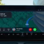 CarPlay iOS 26 hiển thị cuộc gọi đến dưới dạng thanh nhỏ gọn ở cuối màn hình, không che bản đồ điều hướng