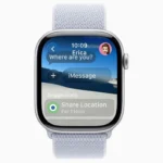 Giao diện Apple Watch chạy watchOS 26 với hiệu ứng kính mờ