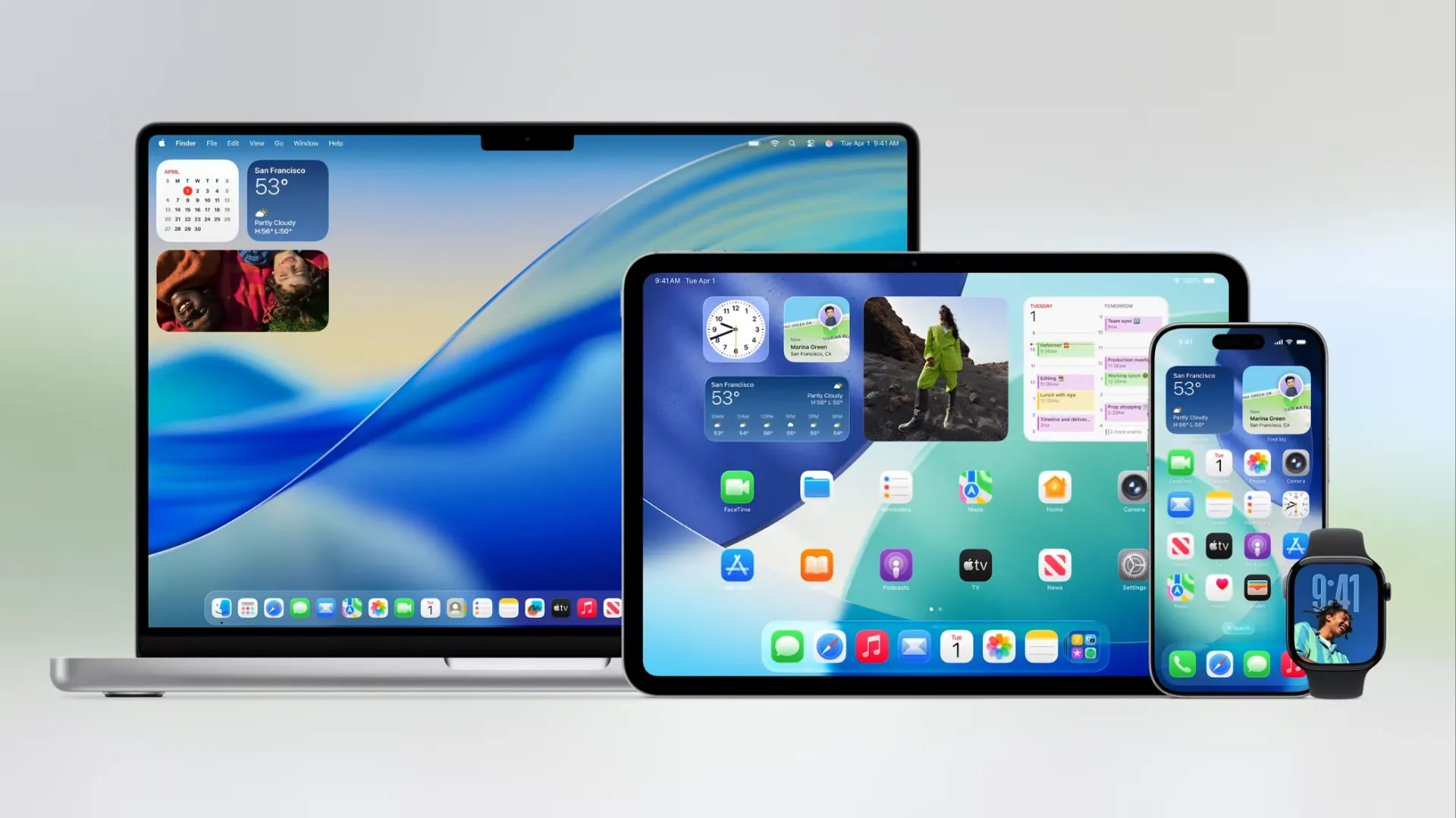 Hình ảnh các hệ điều hành Apple mới nhất trên MacBook, iPad, iPhone và Apple Watch được giới thiệu tại WWDC 2025