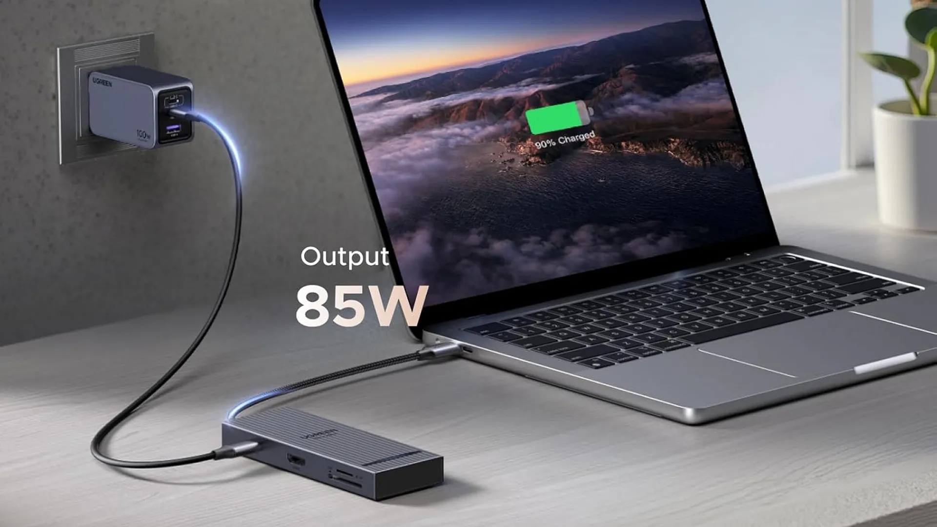 Hình ảnh marketing minh họa hub USB-C UGREEN Revodok Pro 8-in-1.