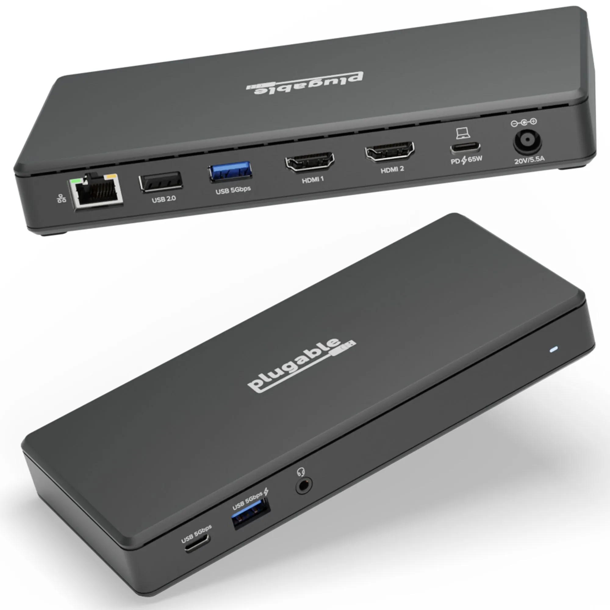 Hình ảnh thực tế Docking Station Dual HDMI USB-C của Plugable (UD-MSTH2).