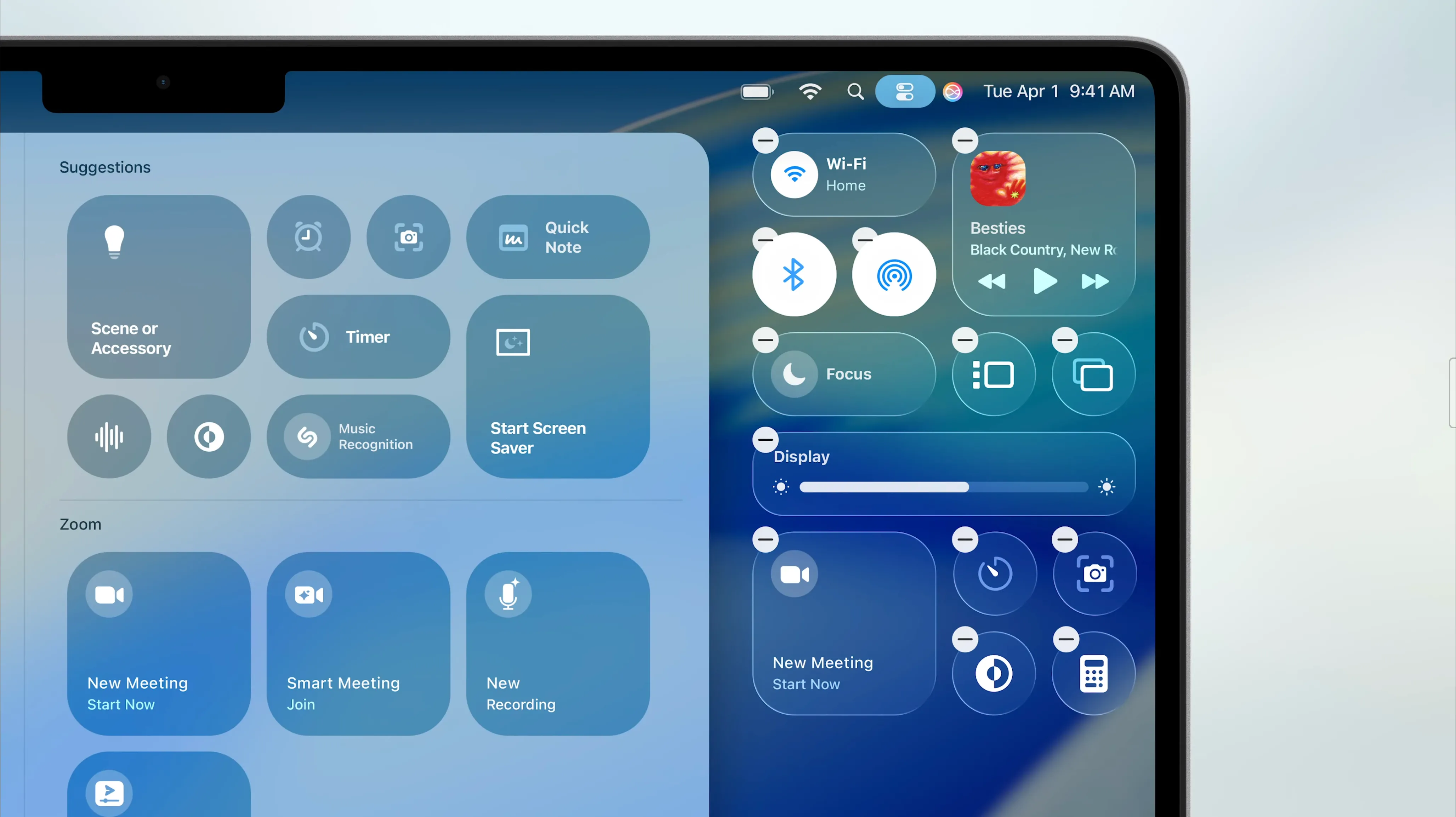 Trung tâm điều khiển (Control Center) được cải tiến trên macOS 26 Tahoe