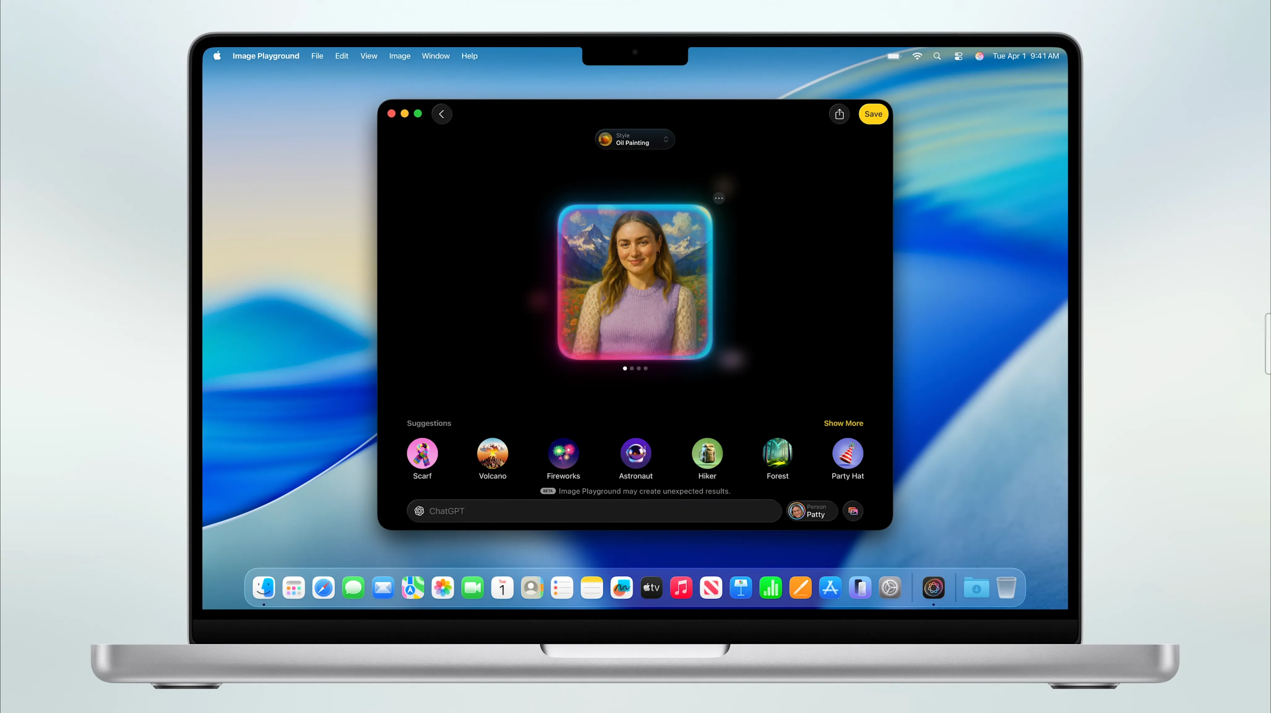 Ứng dụng Image Playground trên macOS 26 Tahoe với các cải tiến nhờ Apple Intelligence và ChatGPT