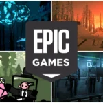Bộ sưu tập các game miễn phí được phát hành trên Epic Games Store, với logo Epic Games nổi bật.