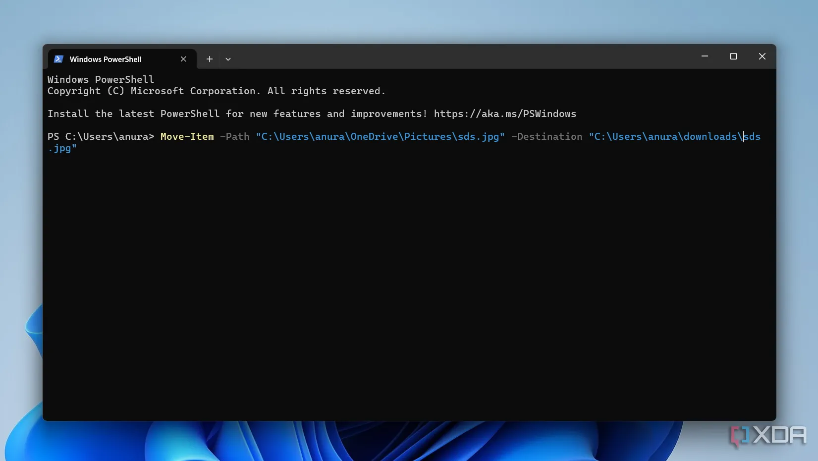 Di chuyển file và thư mục bằng lệnh Move-Item PowerShell
