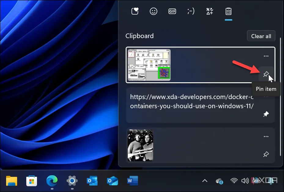 Ghim một mục vào Clipboard để lưu vĩnh viễn trên Windows