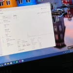 Giao diện Task Manager hiển thị thông tin thời lượng pin và thời gian hoạt động của hệ thống trên laptop MSI Prestige 16 AI Evo