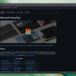 Giao diện trang GitHub của PowerToys, thể hiện tính chất mã nguồn mở và sự đóng góp của cộng đồng cho bộ công cụ Windows