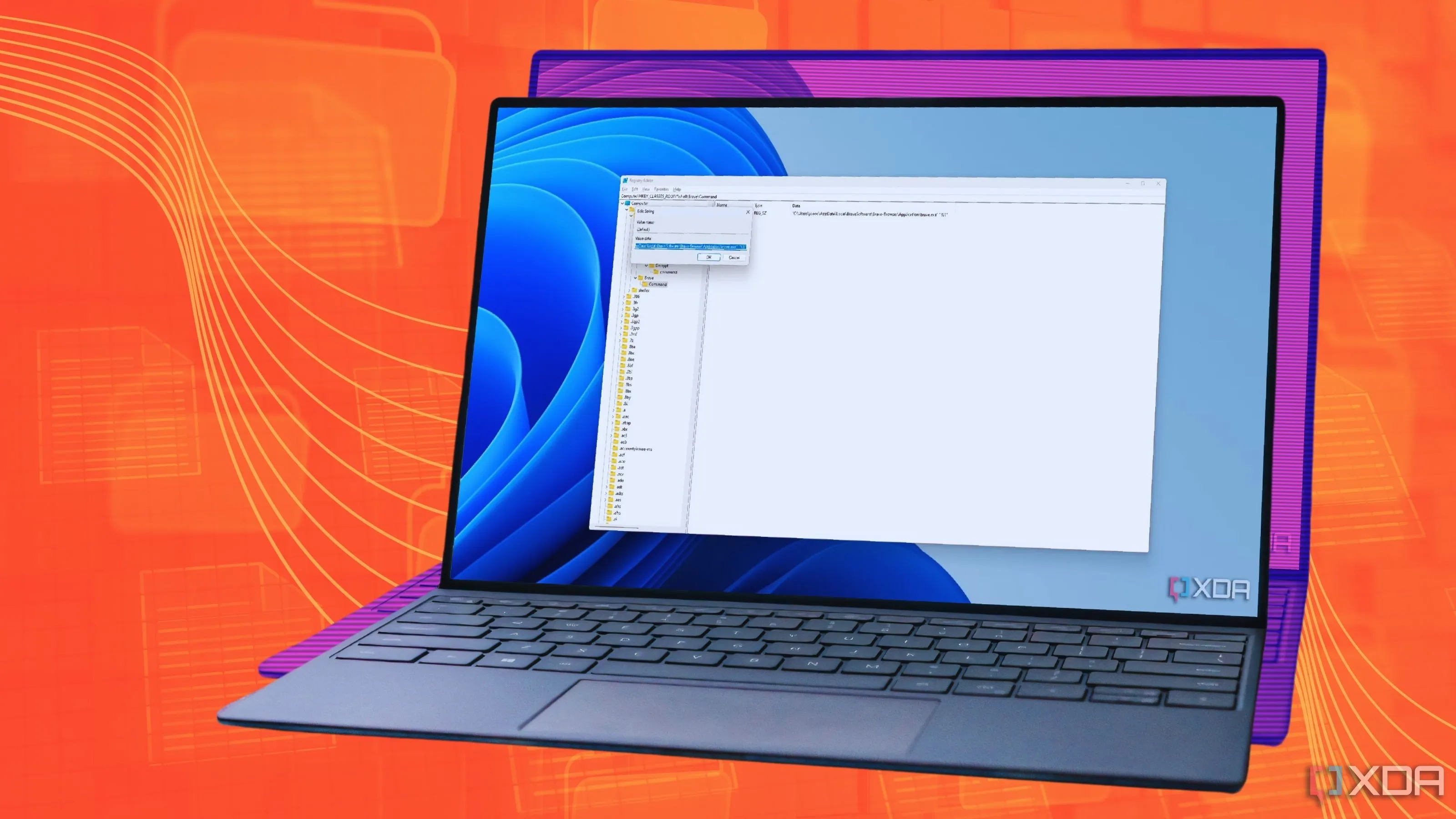 Giao diện Windows Registry Editor hiển thị cấu trúc khóa và giá trị
