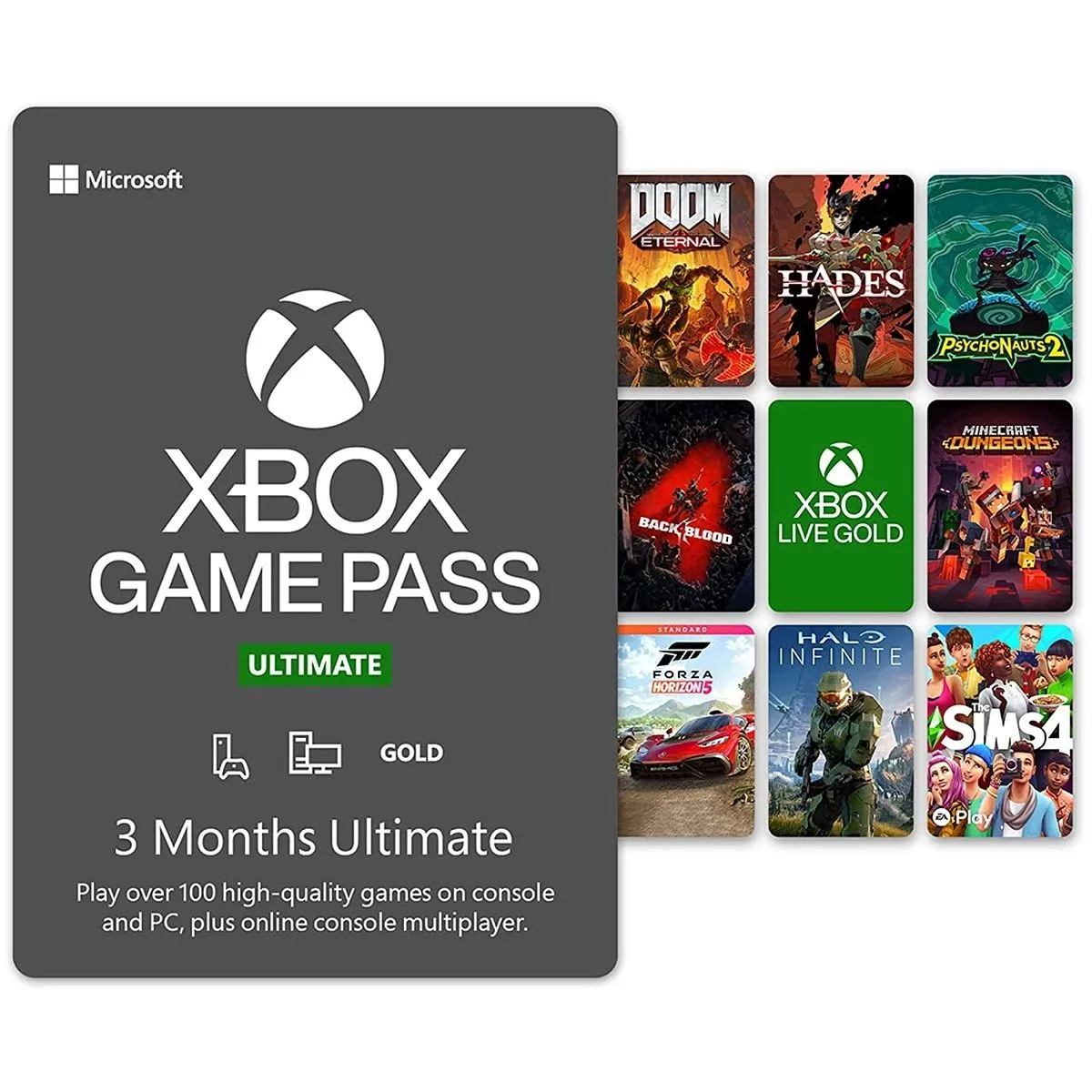 Giao diện Xbox Game Pass Ultimate trên màn hình hiển thị thư viện game đa dạng, tối ưu cho PC và Xbox