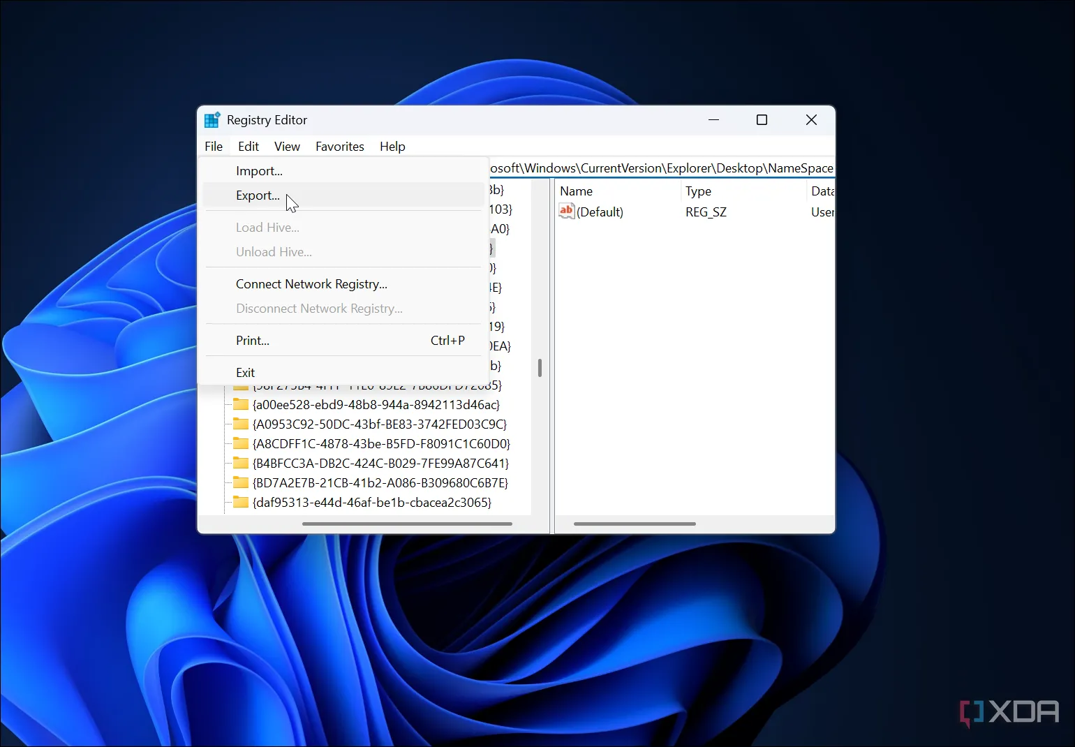 Hình ảnh minh họa quy trình sao lưu Registry Windows 11 thủ công, một bước quan trọng trước khi thực hiện các tinh chỉnh hệ thống