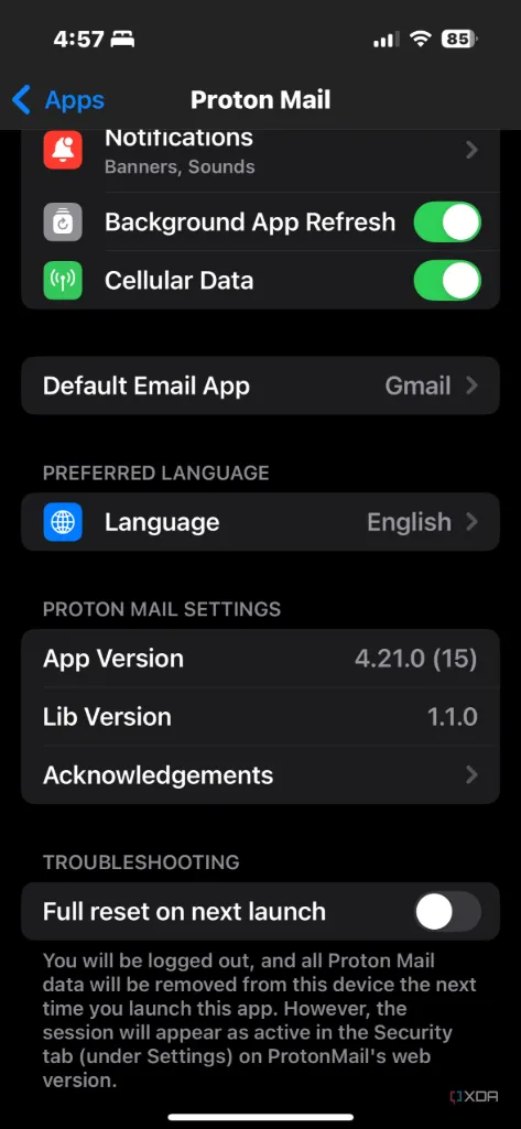 Hướng dẫn thiết lập Proton Mail làm ứng dụng email mặc định trên iPhone