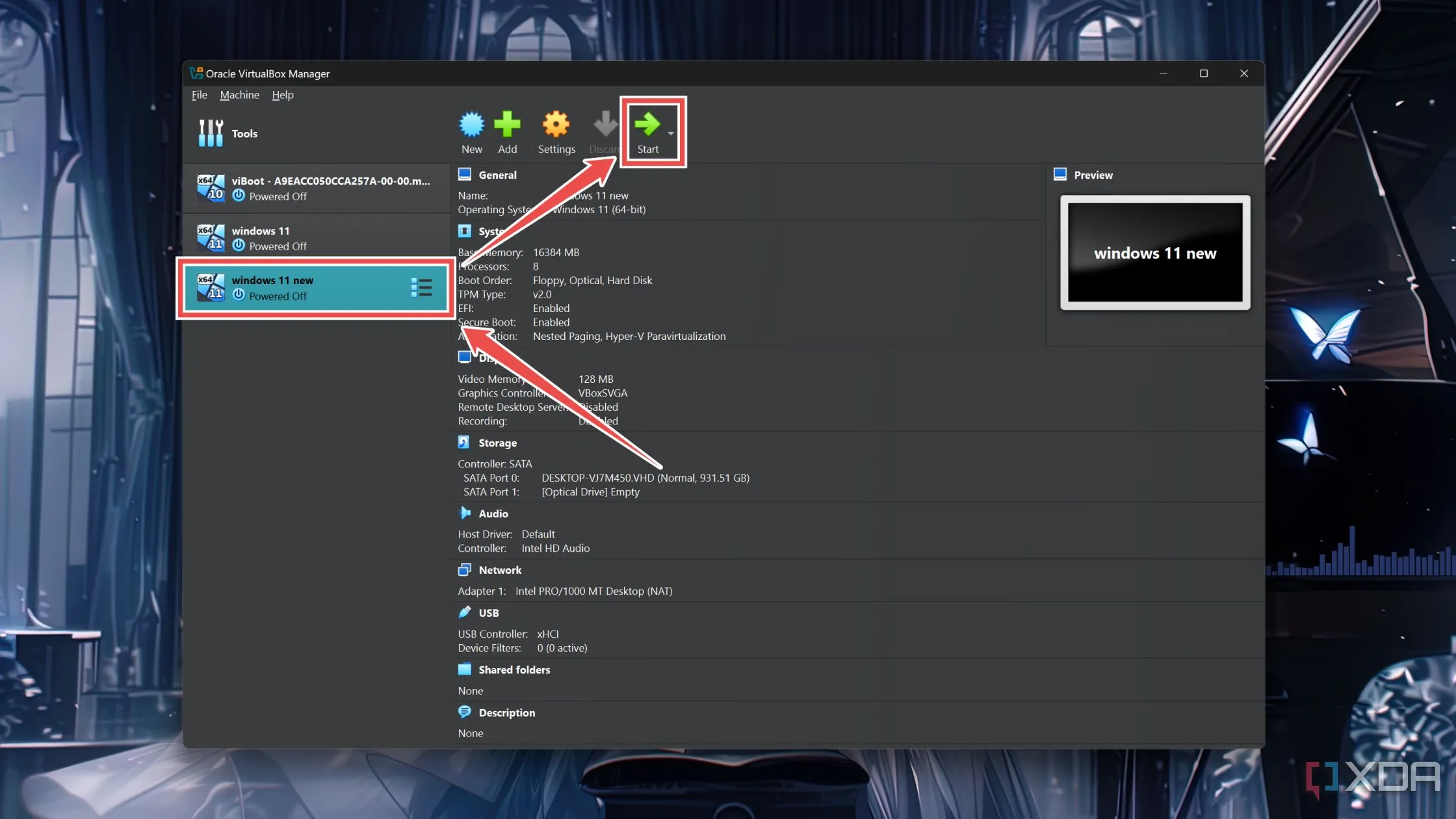 Khởi động máy ảo Windows 11 đã được tạo thành công trong VirtualBox