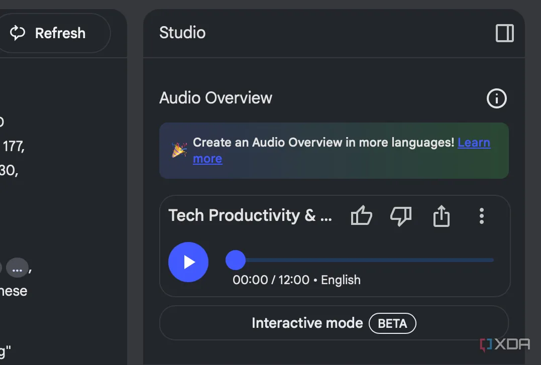 Minh họa Google Calendar được chuyển đổi thành Audio Overview trong NotebookLM