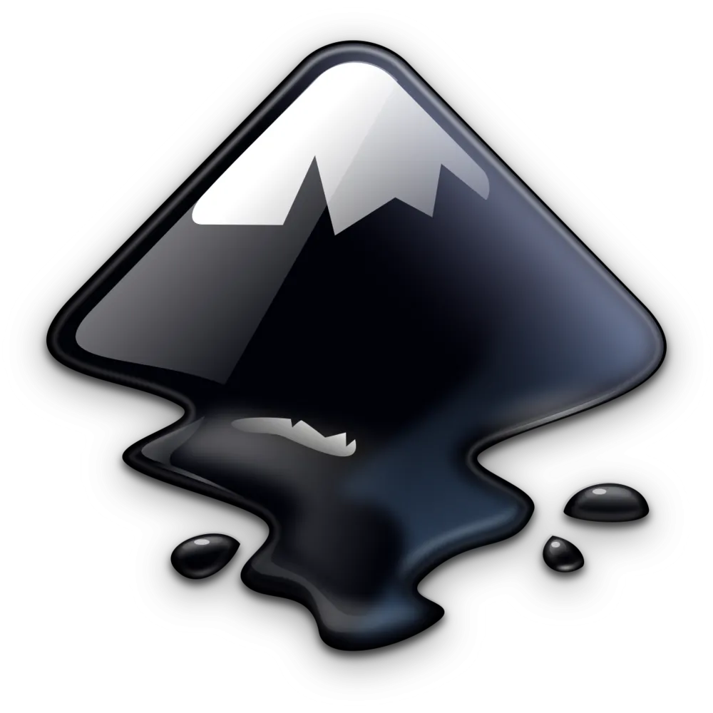 Một bản dựng của logo Inkscape, biểu tượng hình chữ &quot;I&quot; cách điệu màu xanh lá cây và xanh dương