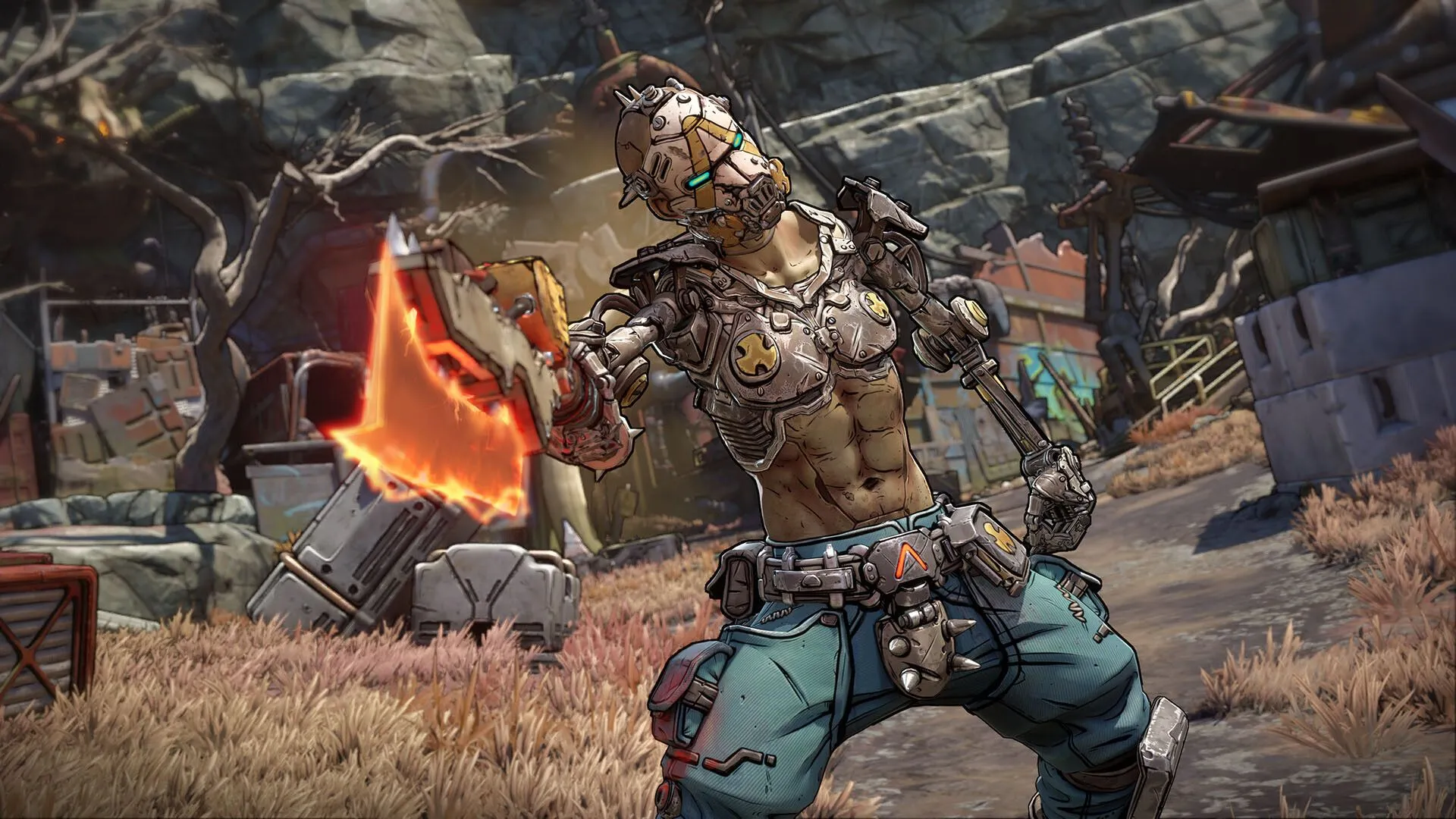 Một nhân vật mới trong Borderlands 4 thể hiện phong cách đồ họa cel-shaded đặc trưng và cá tính