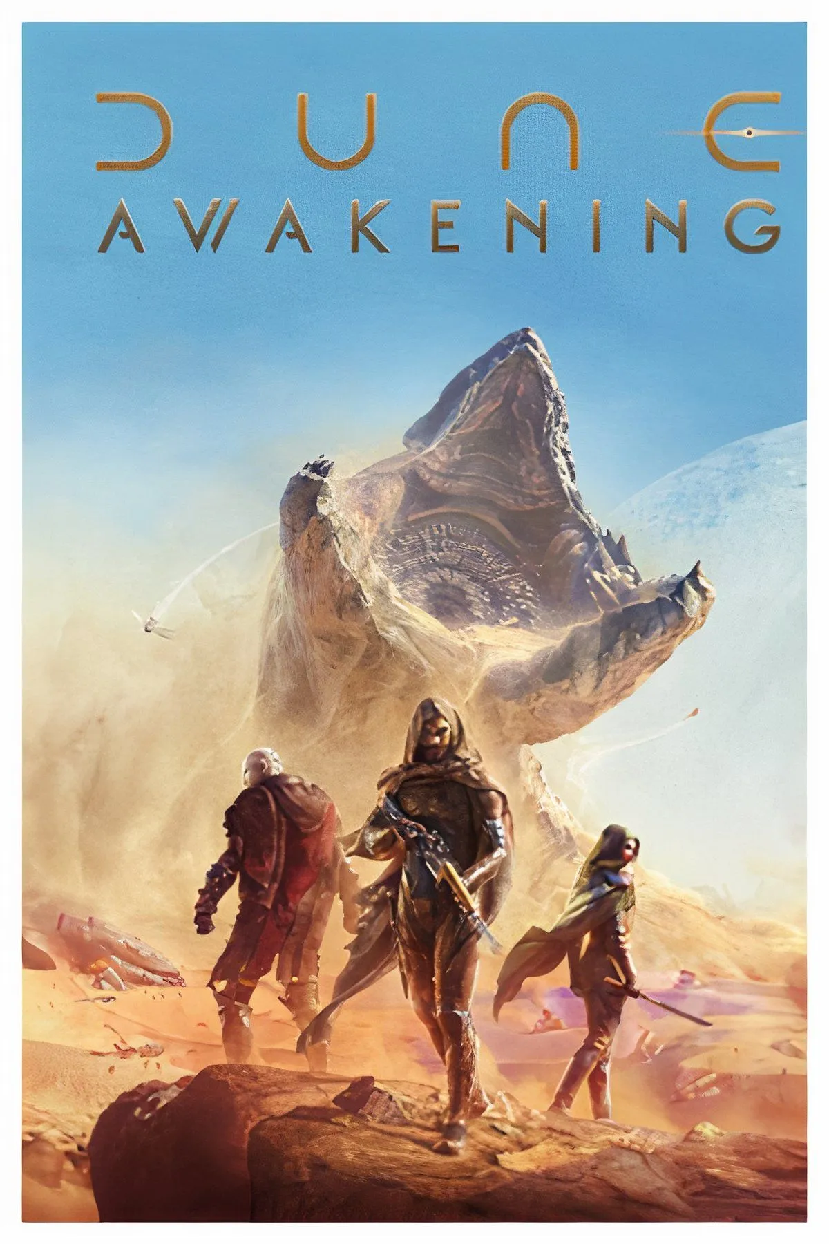 Người chơi cưỡi trên Sandworm khổng lồ trong Dune Awakening, thể hiện quy mô và tính sinh tồn khốc liệt trên hành tinh Arrakis