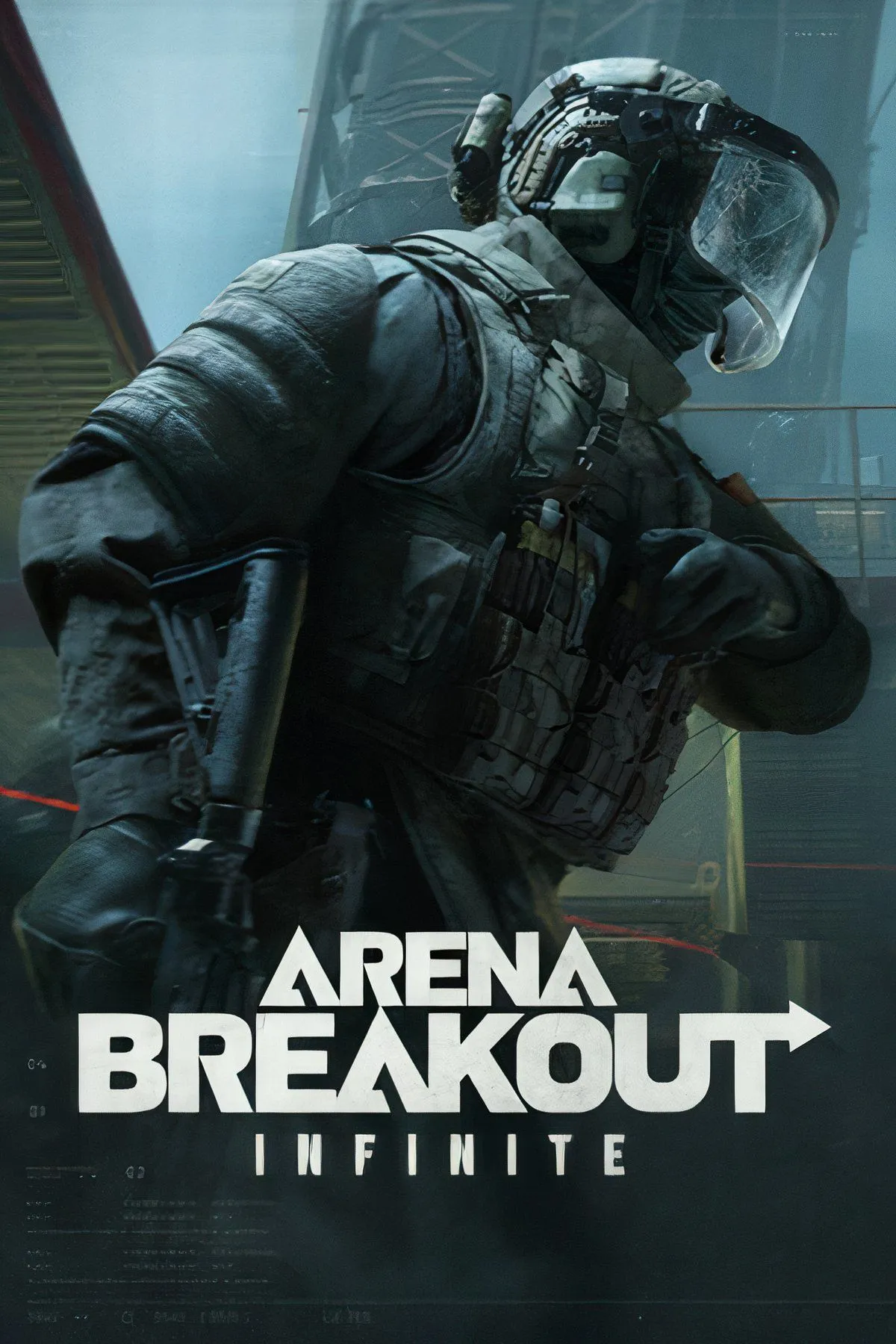Nhân vật Arena Breakout Infinite trong tư thế chiến đấu, thể hiện đồ họa chân thực của game bắn súng chiến thuật