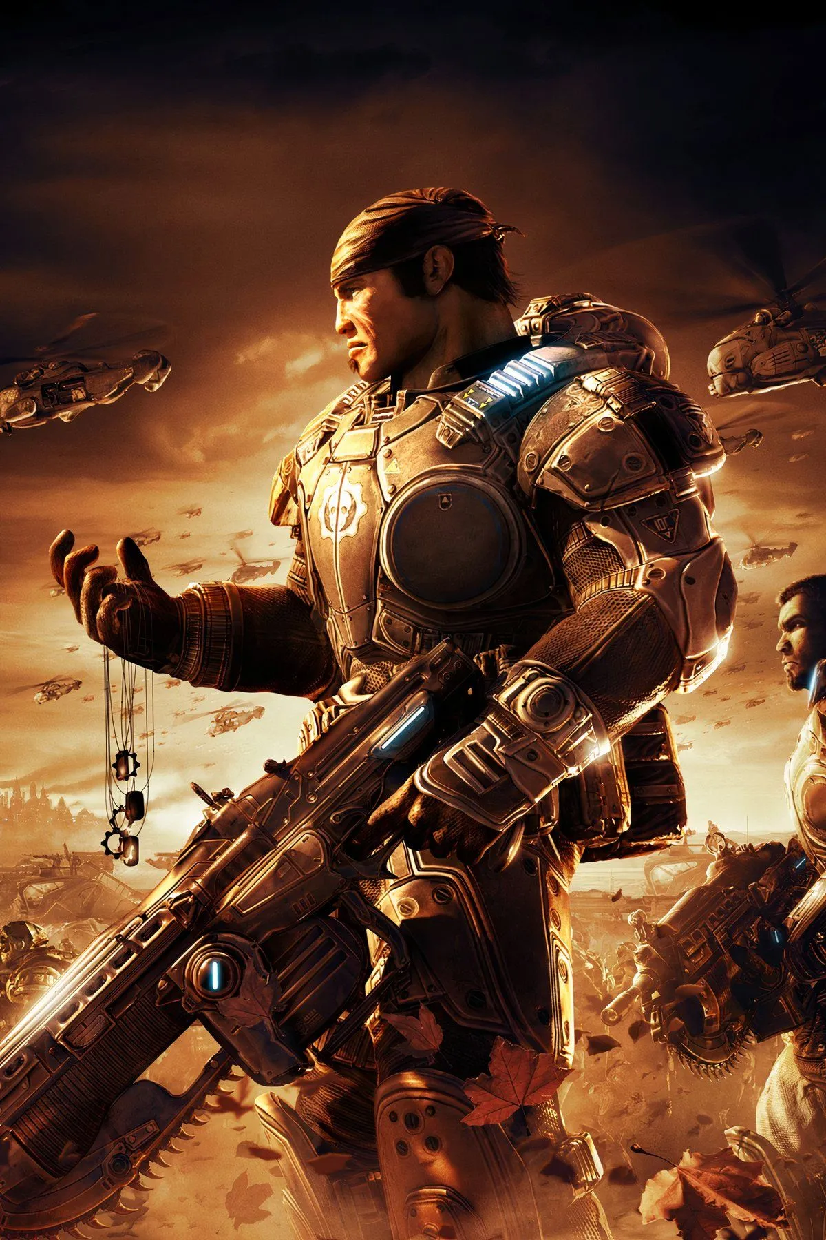 Nhân vật Marcus Fenix sử dụng súng Gnasher trong Gears of War 2, đặc trưng của thể loại TPS.