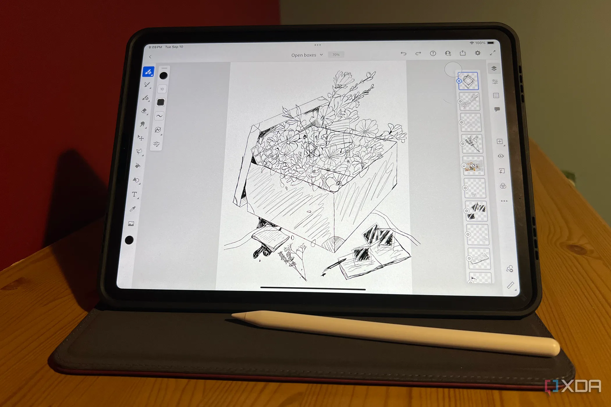 Adobe Fresco trên iPad với Apple Pencil