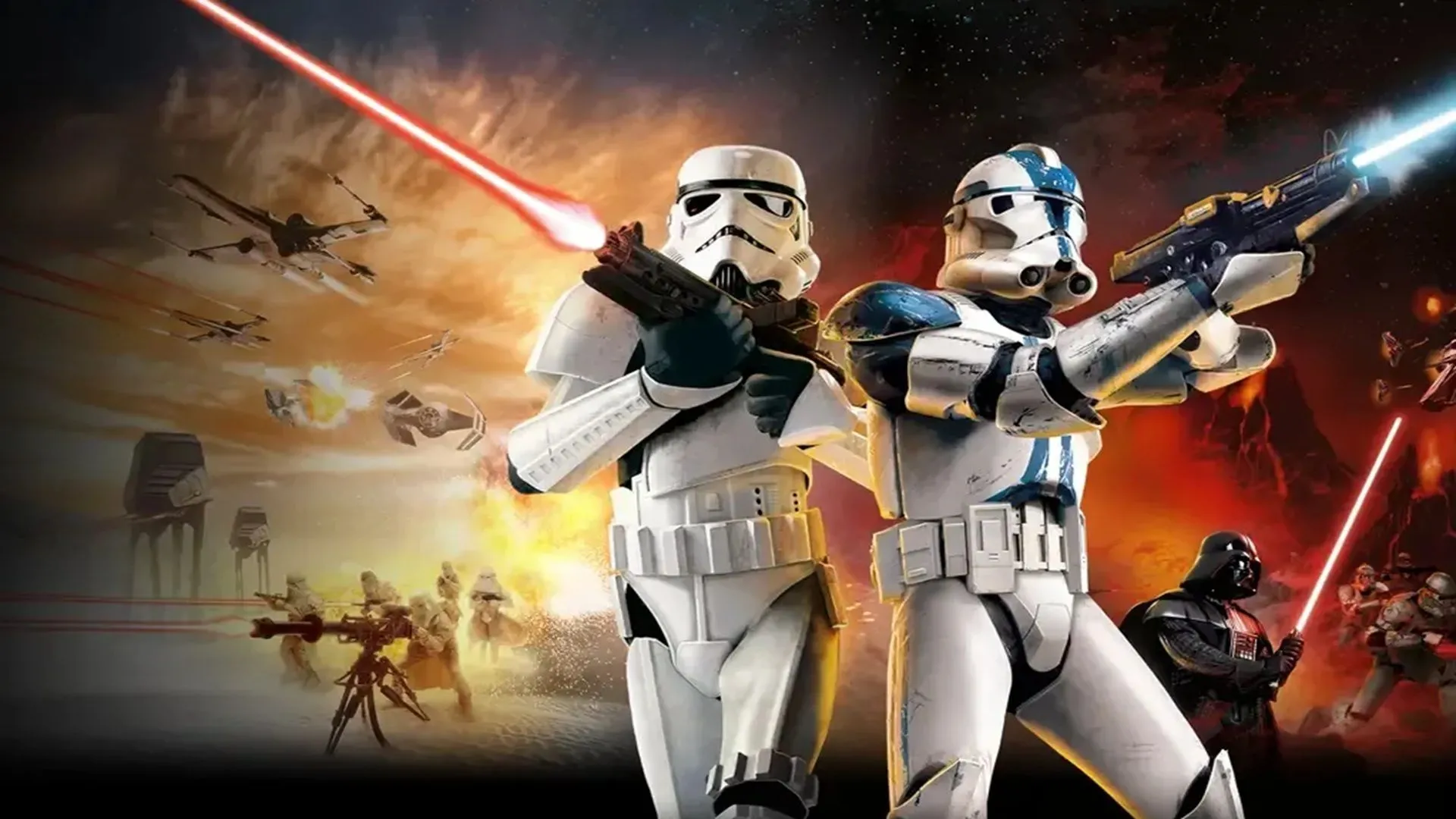Ảnh bìa của Star Wars Battlefront Classic Collection, gợi nhớ dòng game huyền thoại