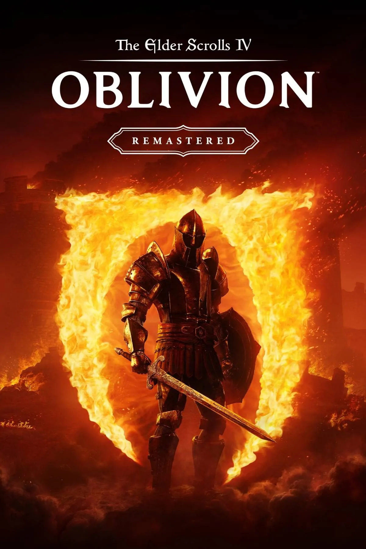 Ảnh bìa game The Elder Scrolls IV: Oblivion Remastered, thể hiện thế giới mở rộng lớn