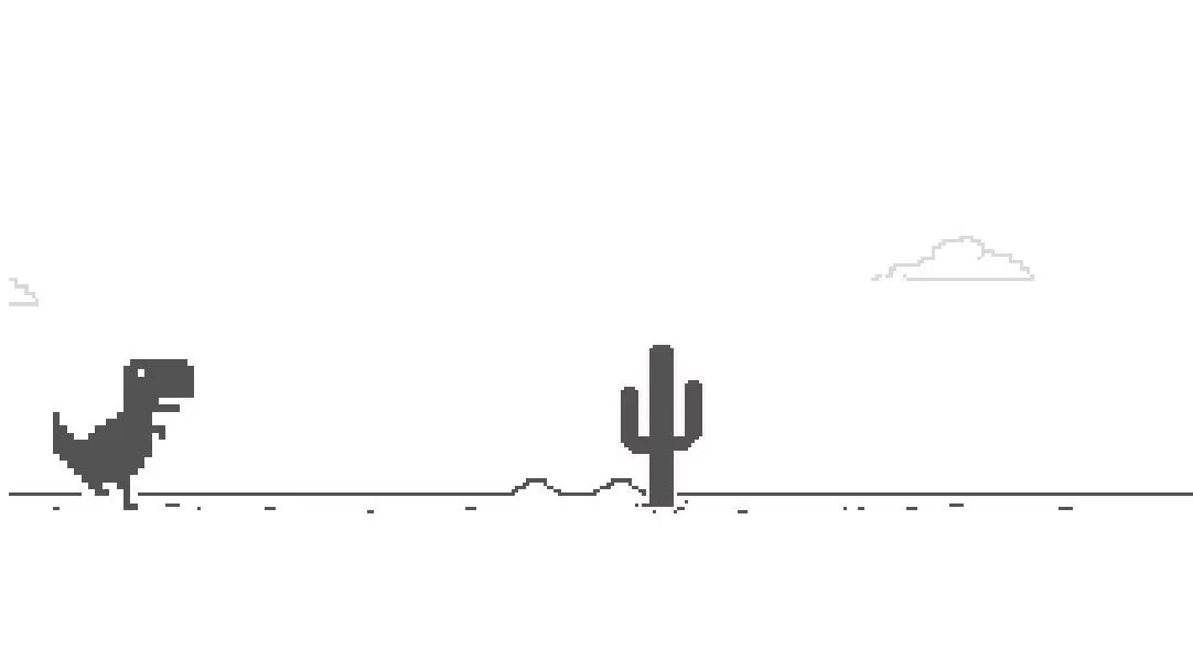 Ảnh chụp màn hình game Khủng long của Google Chrome