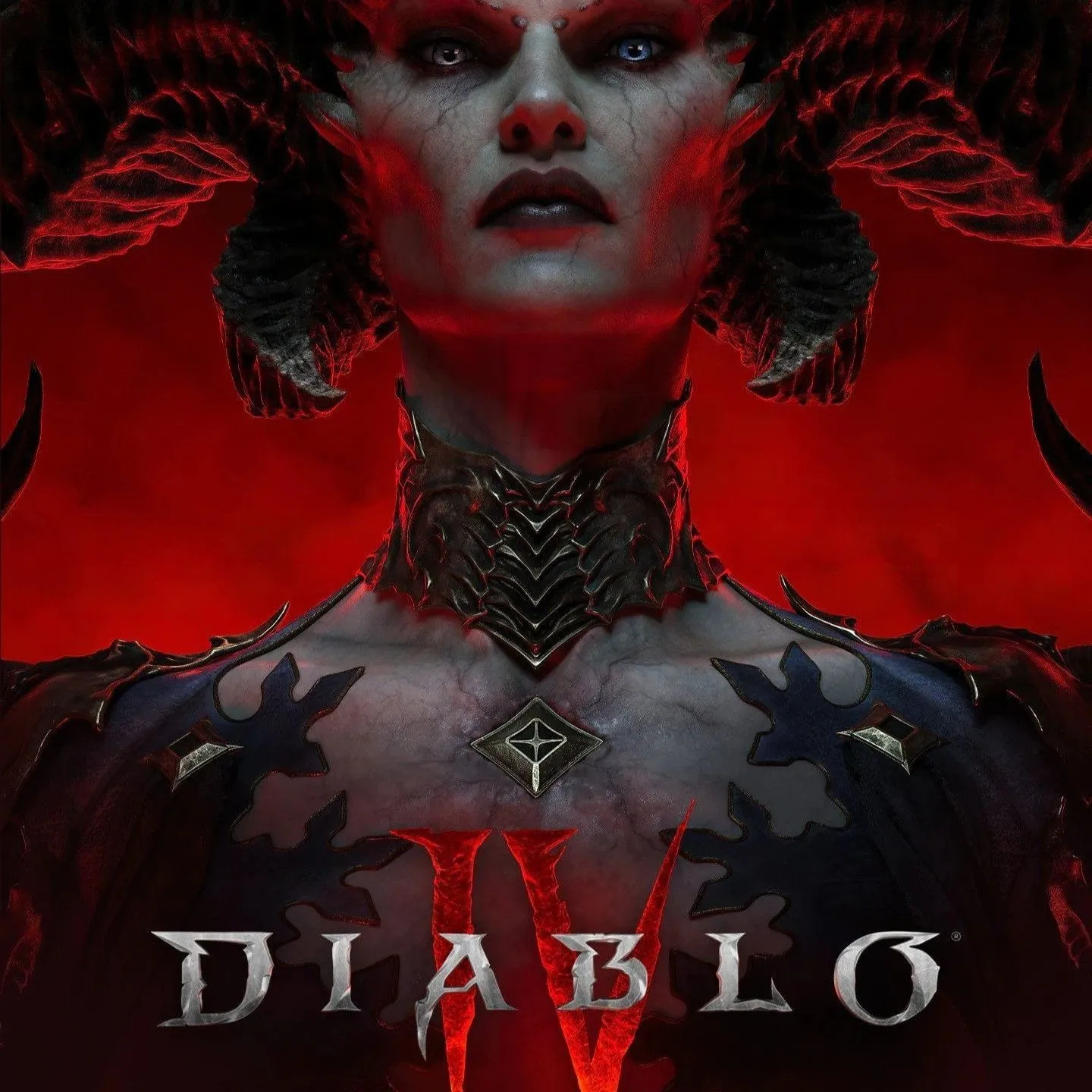 Artwork ấn tượng của Diablo IV với Lilith và các anh hùng đang đối đầu thế lực quỷ dữ, biểu thị thế giới đen tối và lối chơi nhập vai hành động