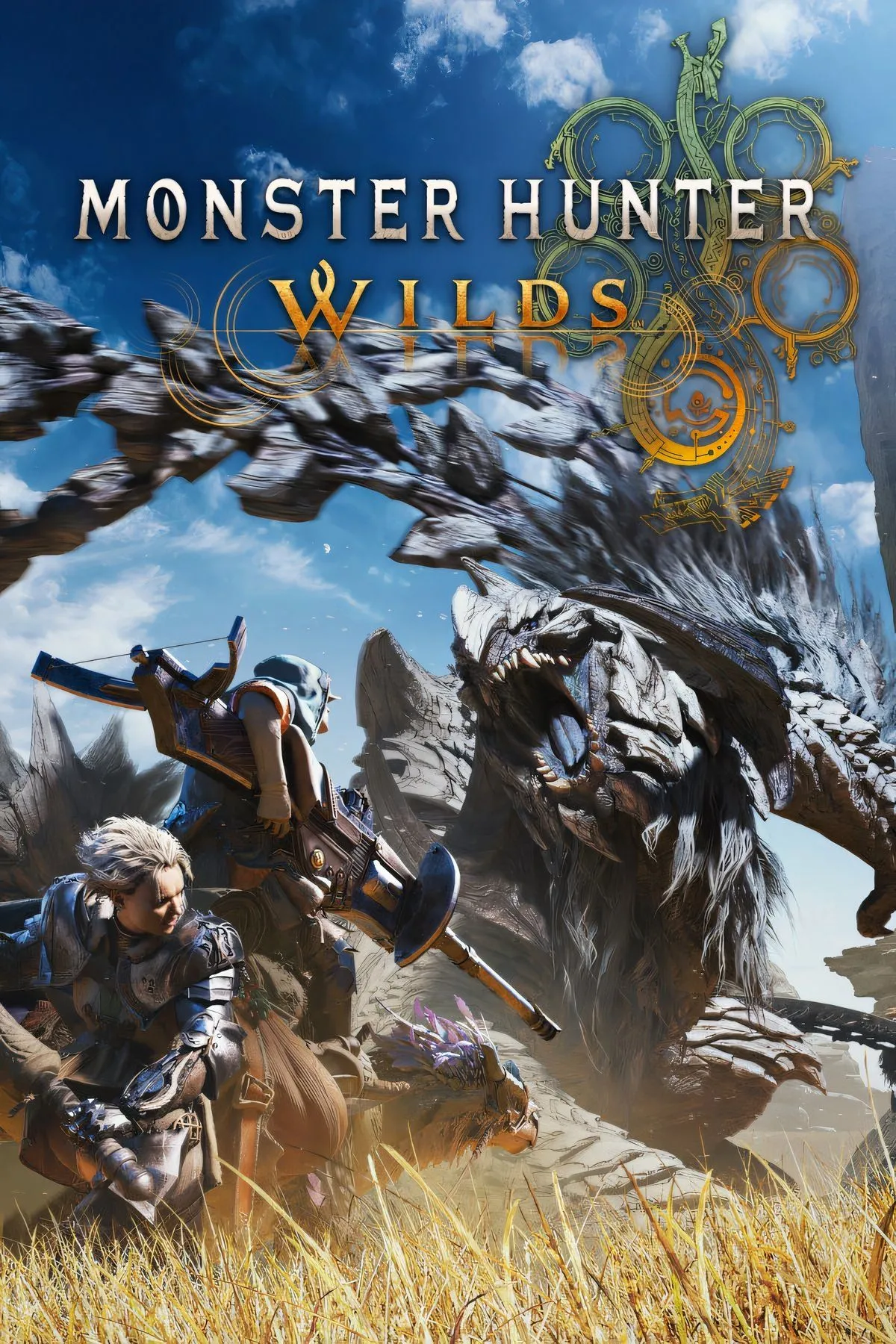 Artwork chính thức của Monster Hunter Wilds, một game hành động phiêu lưu được mong đợi.