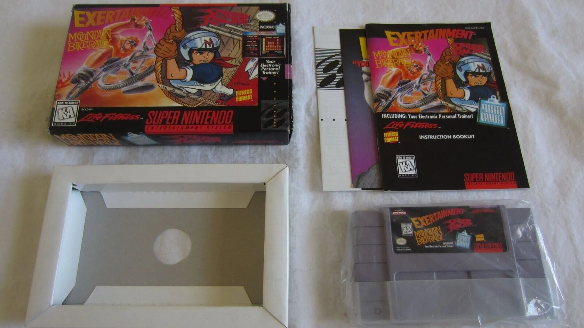 Bao bì sản phẩm Exertainment Mountain Bike Rally/Speed Racer cho Super Nintendo