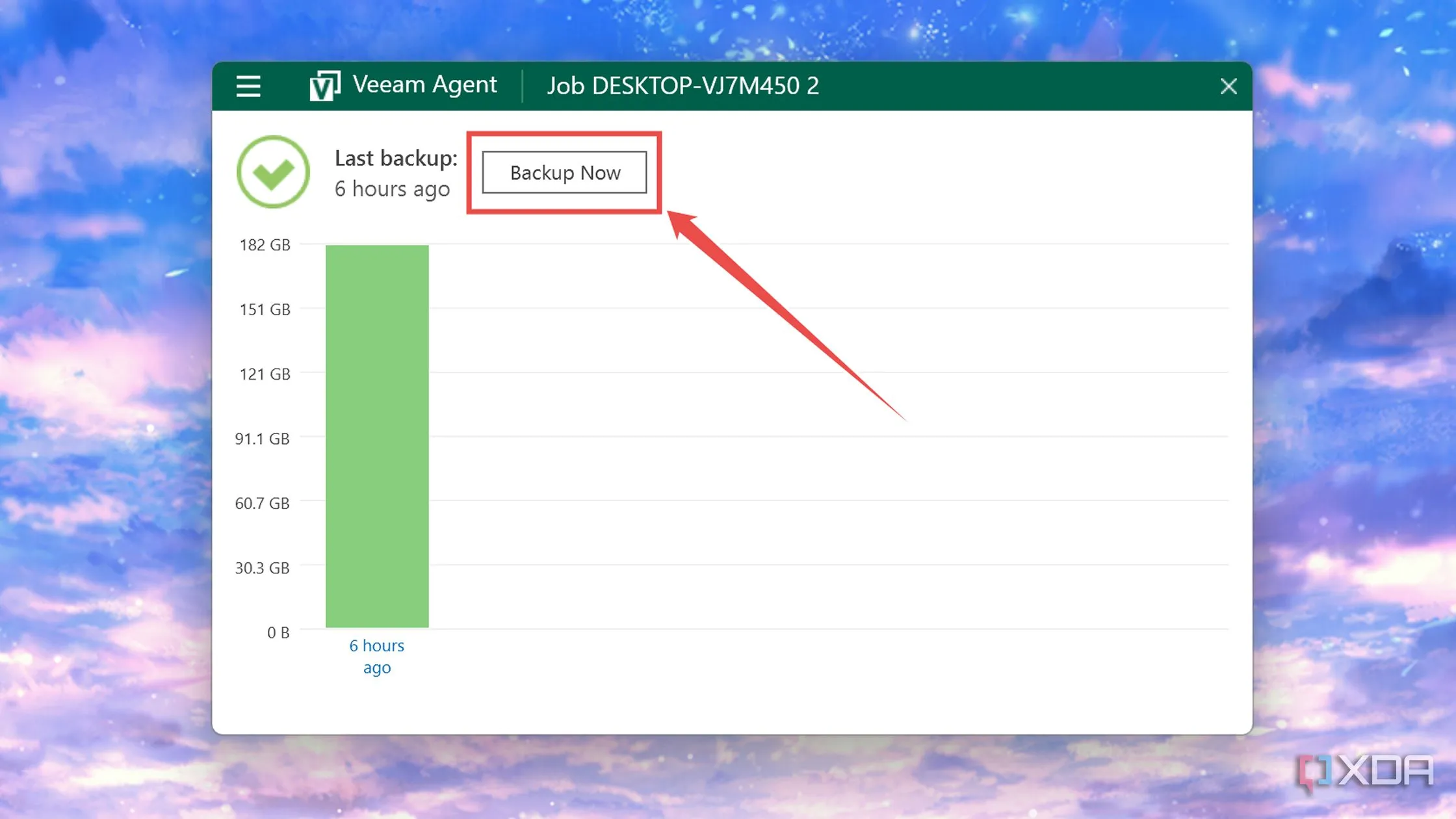 Bắt đầu sao lưu ngay lập tức bằng Veeam Agent