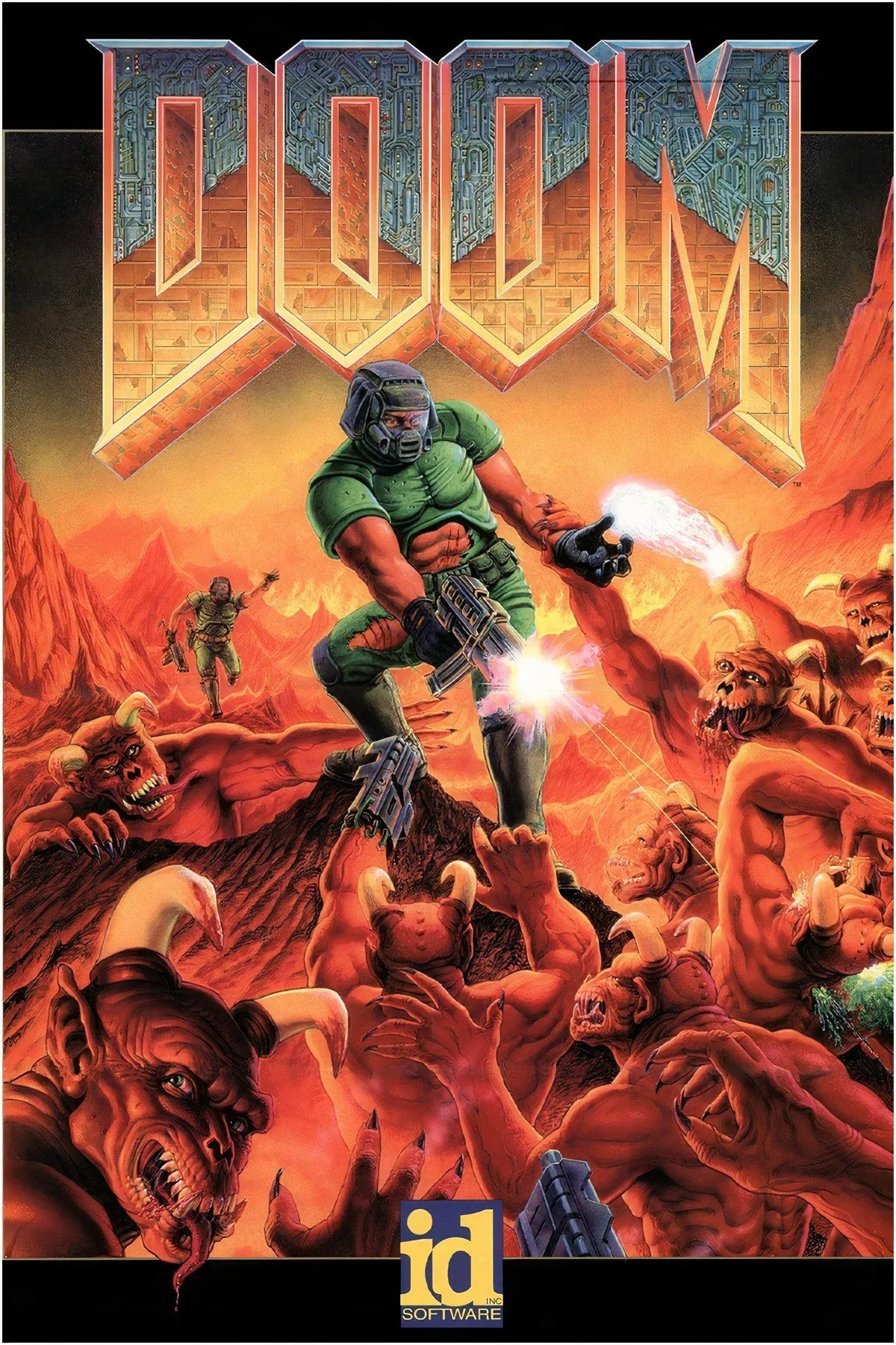 Bìa đĩa game Doom phiên bản Long Box hiếm hoi cho PlayStation 1