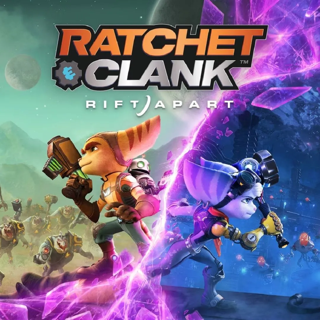 Bìa game Ratchet &amp; Clank: Rift Apart, tựa game platformer 3D tối ưu cho PS5