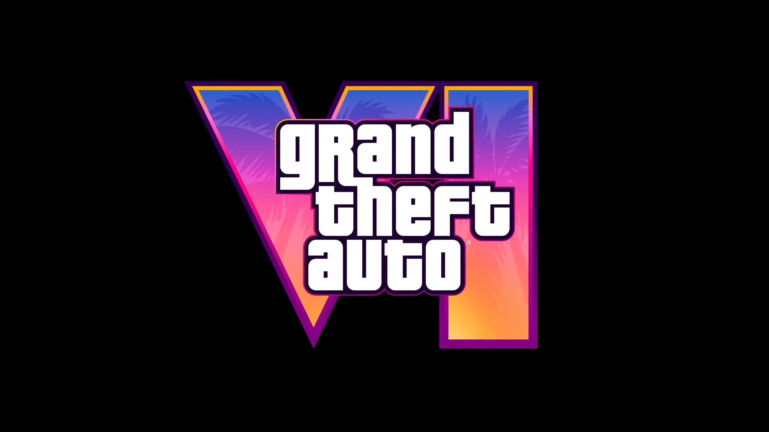 Biểu trưng (logo) chính thức của tựa game bom tấn Grand Theft Auto VI, đại diện cho thương hiệu Rockstar Games.