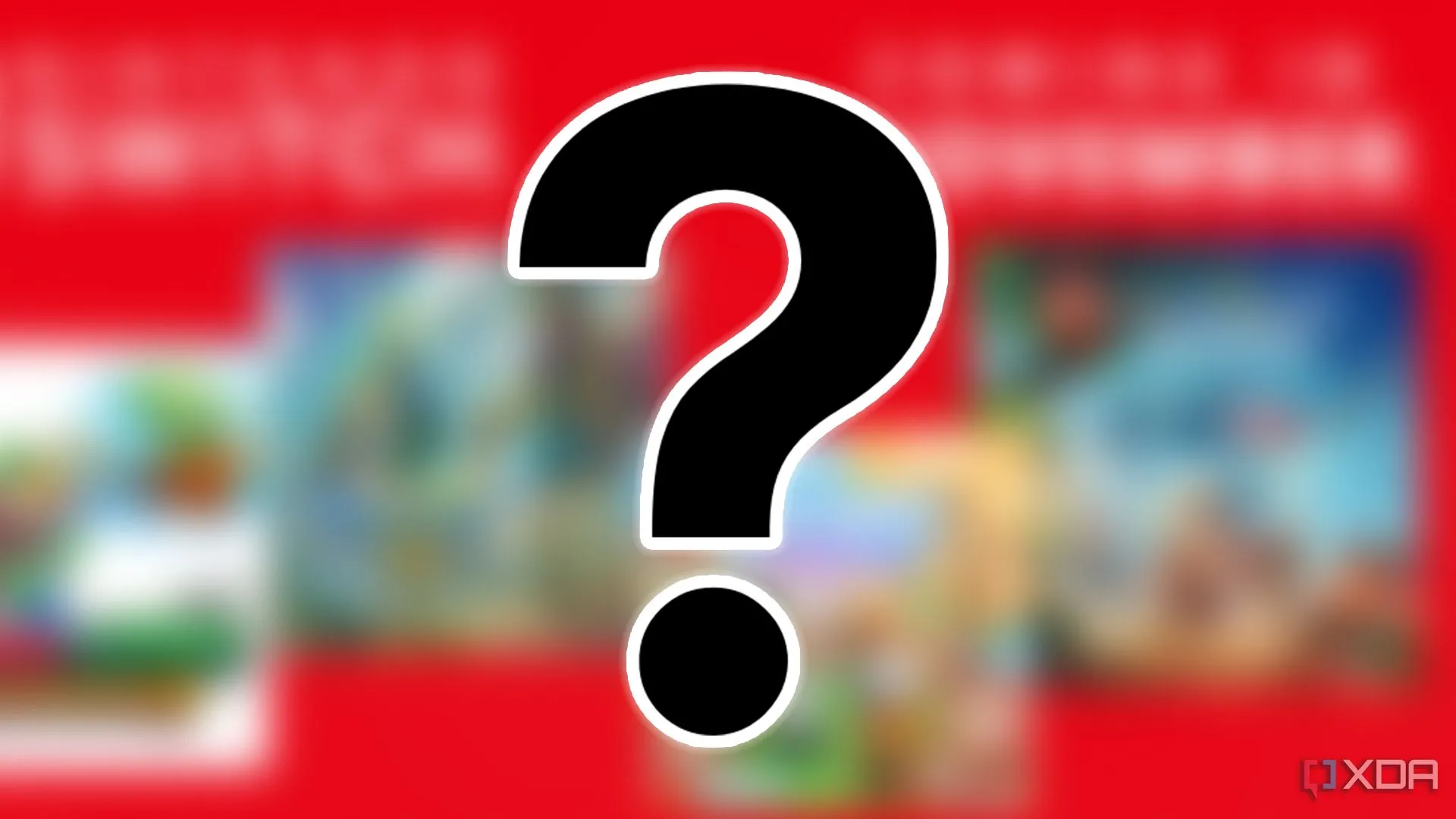 Biểu tượng dấu hỏi trên một số tựa game Nintendo Switch 1, thể hiện sự chờ đợi về danh sách game nhận Free Updates trên Switch 2