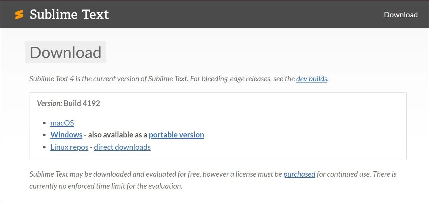 Biểu tượng Sublime Text trên các nền tảng Windows, macOS và Linux thể hiện tính đa nền tảng