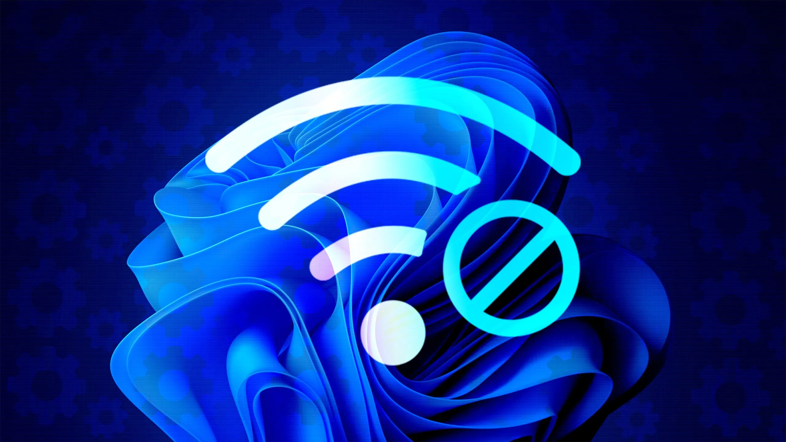 Biểu tượng Wi-Fi trên nền hình nền Windows 11, minh họa khả năng quản lý kết nối mạng bằng lệnh Run