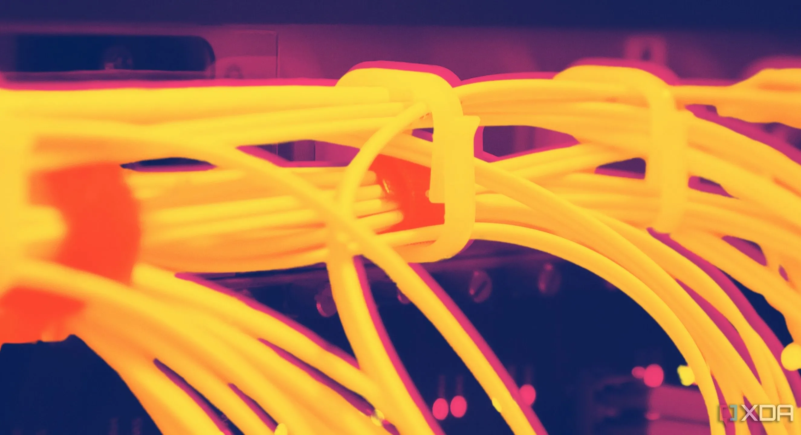 Bó cáp Ethernet màu cam