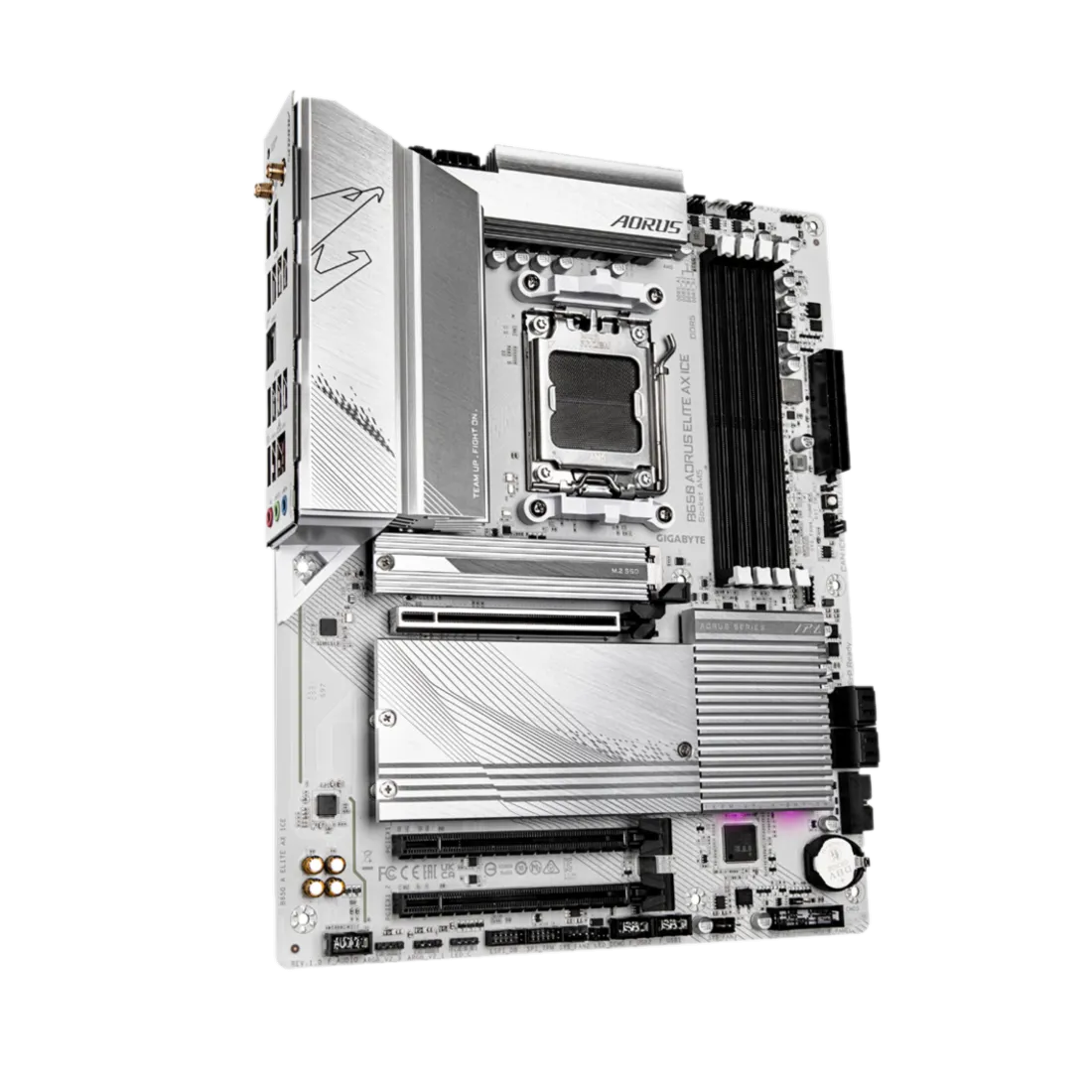 Bo mạch chủ Gigabyte B650 Aorus Elite AX ICE màu trắng