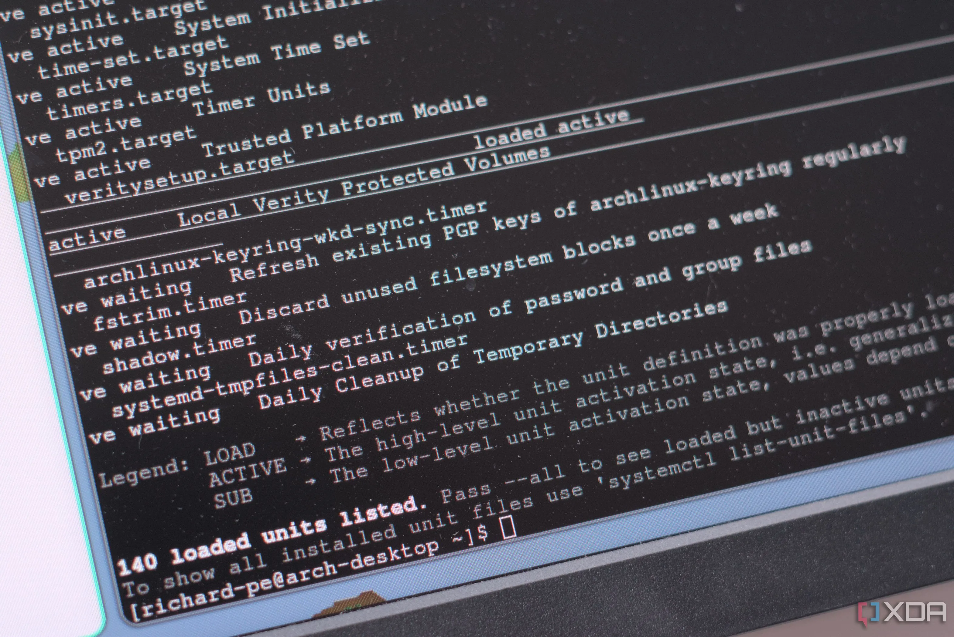 Các dịch vụ đã tải trong systemd