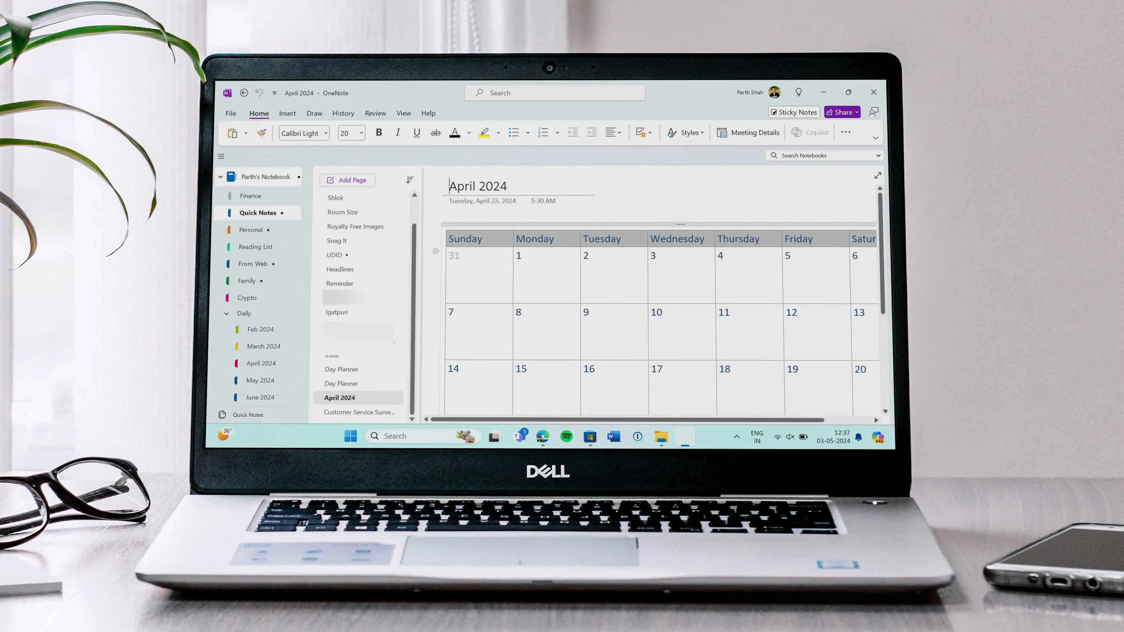 Các mẫu template ghi chú phổ biến trong OneNote, minh họa tính năng Templates