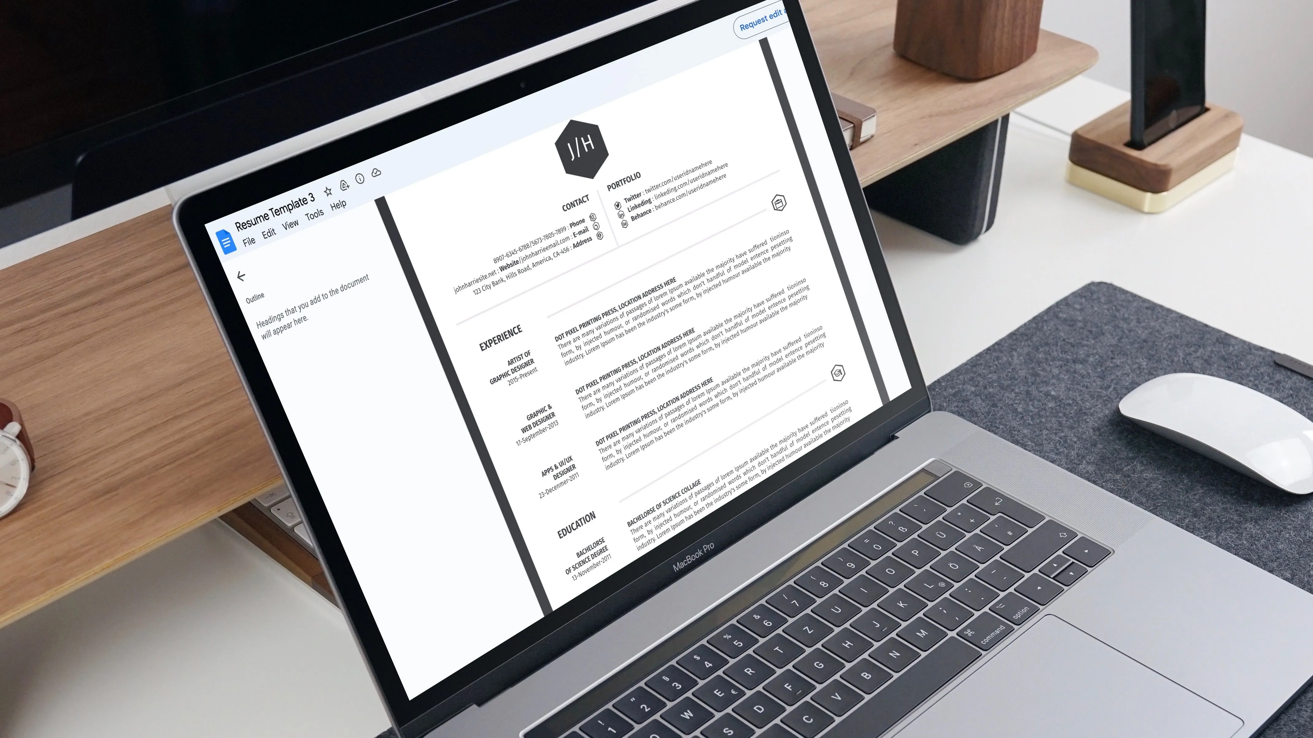 Các mẫu template phổ biến trong Google Docs, minh họa giao diện quen thuộc