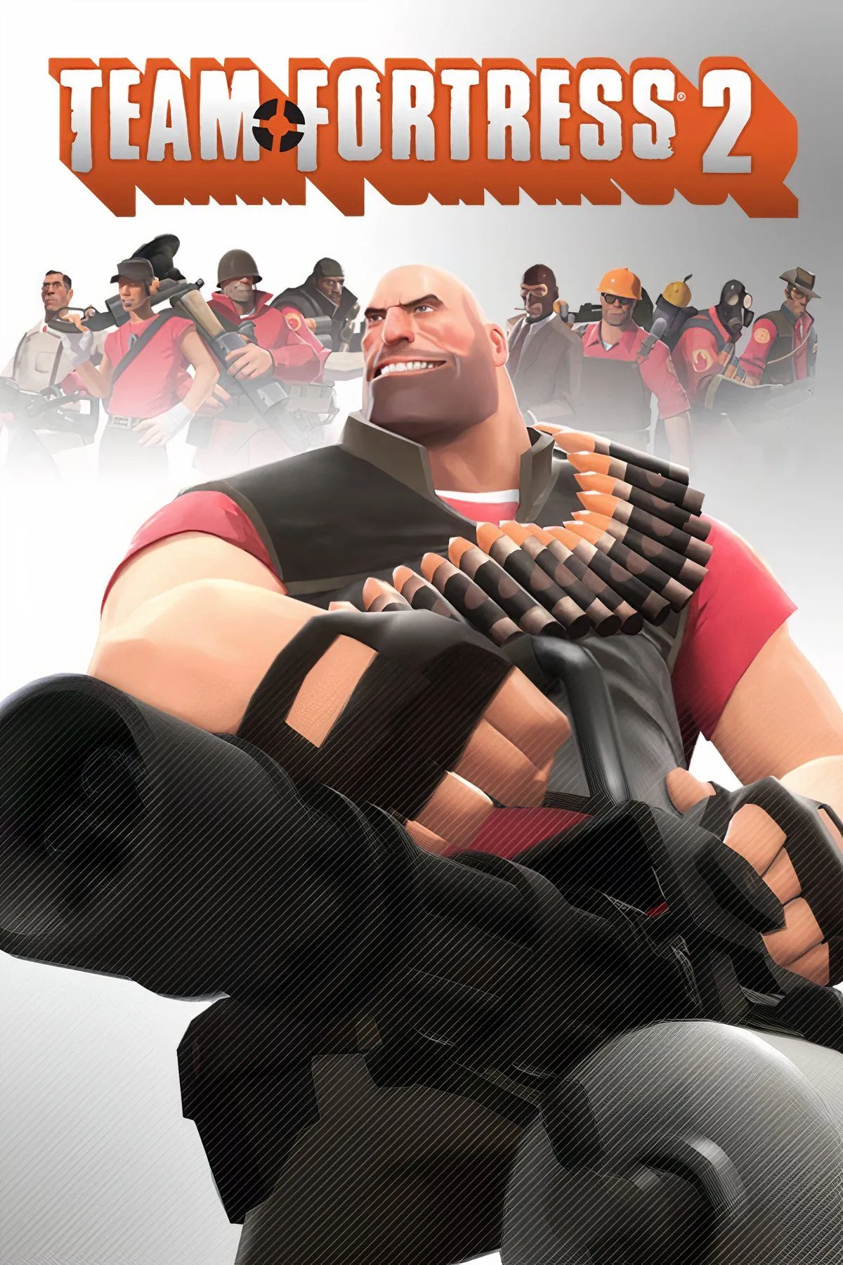 Các nhân vật Team Fortress 2 với phong cách hoạt hình đặc trưng đang chiến đấu
