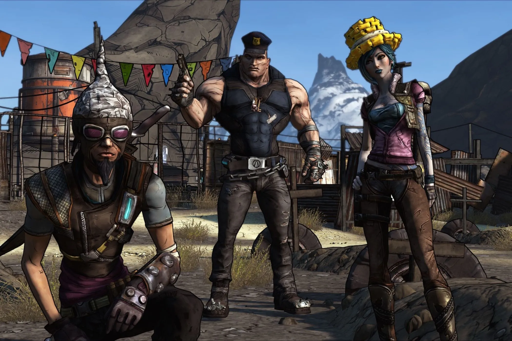Các Vault Hunter gốc Lilith, Roland, Brick và Mordecai trong game Borderlands đầu tiên.