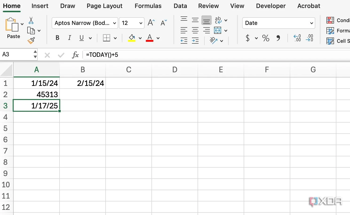 Cách sử dụng hàm TODAY trong Excel để cập nhật ngày hiện tại và tính toán thời gian cho dự án