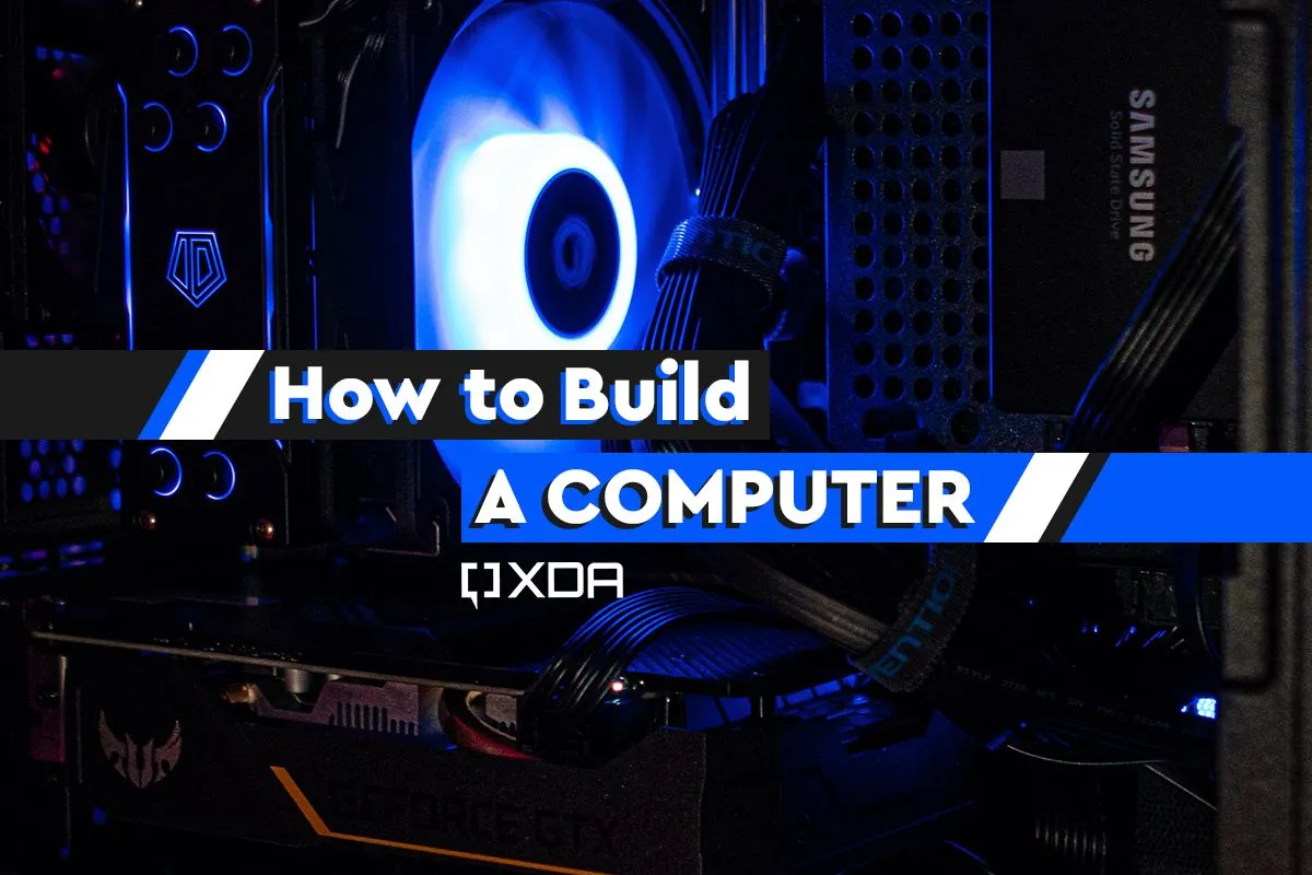 Cận cảnh các linh kiện bên trong máy tính, bao gồm tản nhiệt CPU và card đồ họa