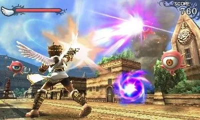 Cảnh chiến đấu hoành tráng trong Kid Icarus Uprising, siêu phẩm hành động trên Nintendo 3DS