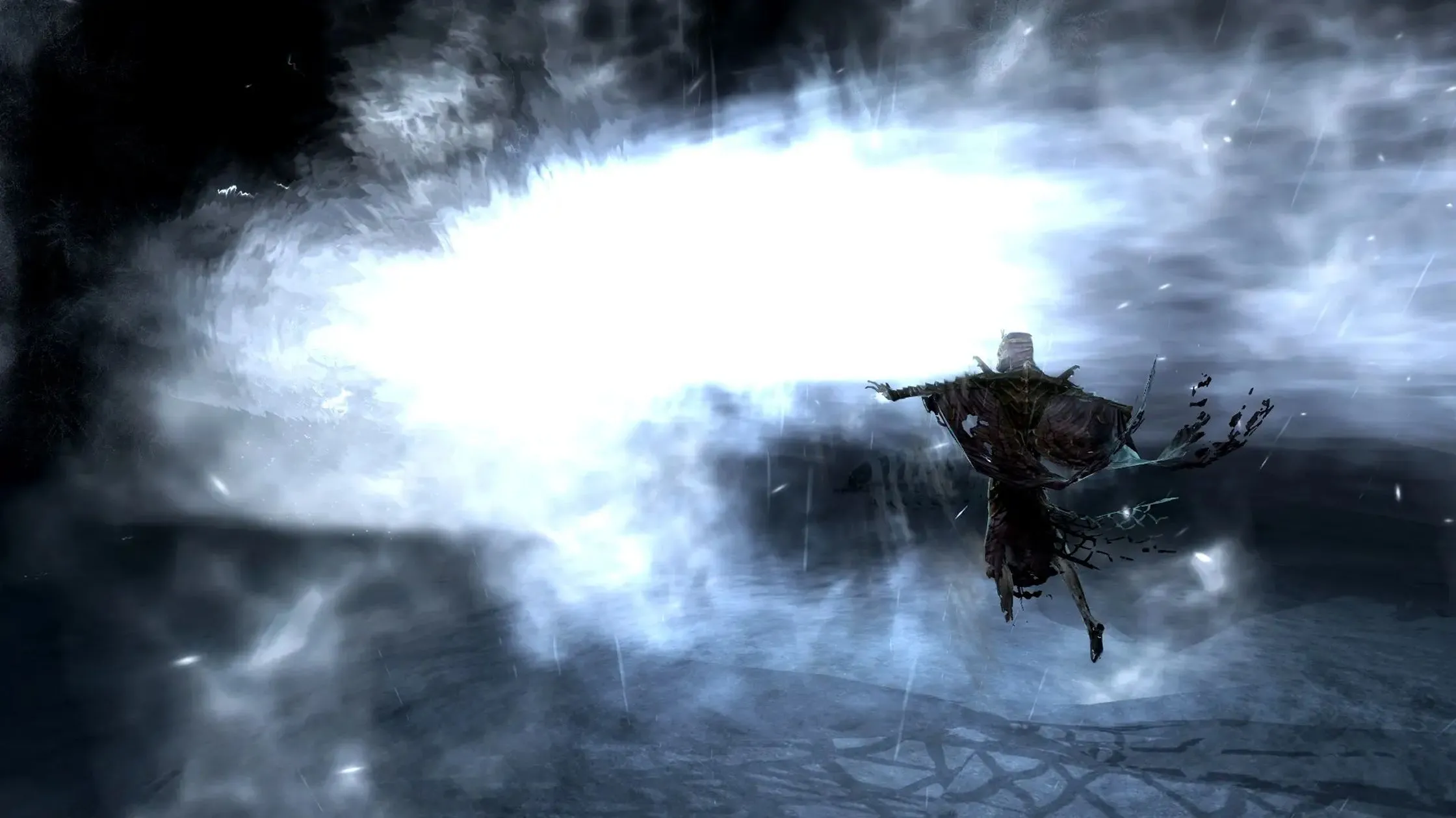 Cảnh chụp trong game của mod Skyrim Revamped, cho thấy các kẻ thù đã được nâng cấp AI