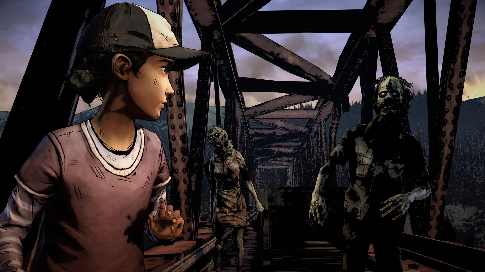 Cảnh gameplay đầy kịch tính với quyết định lựa chọn trong The Walking Dead Telltale