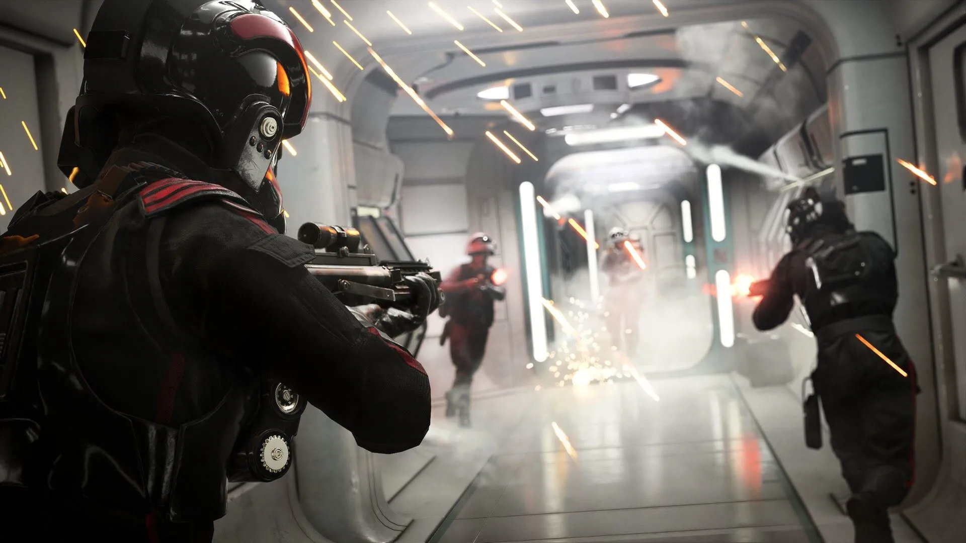 Cảnh giao tranh ác liệt giữa quân Đế chế và phe Nổi dậy trong Star Wars Battlefront 2, minh họa tiềm năng mở rộng bản đồ